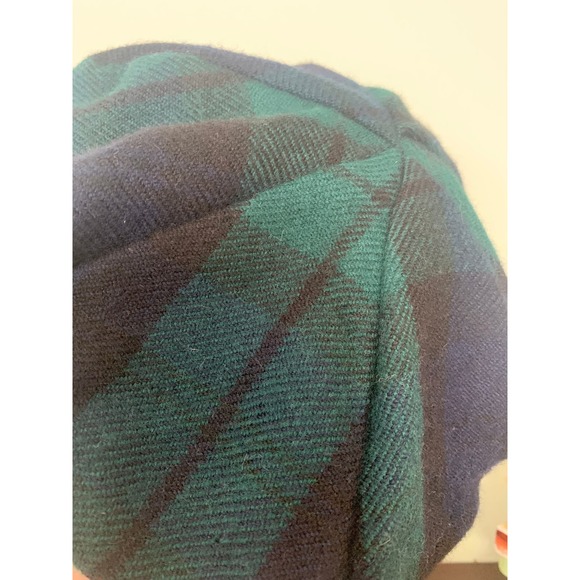 Plaid Wool Scottish Beret Tam // Size Medium Lochcarron Highlander Collection - Picture 7 of 10